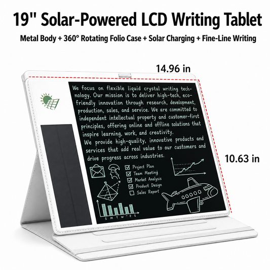19-inch Solar-Powered Writing Tablet - White