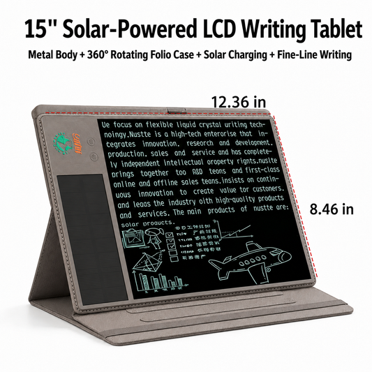 15-inch Solar-Powered Writing Tablet - Premium Gray